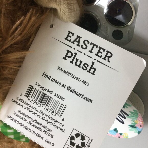 Lot of 3 Way to Celebrate Easter Small Shaggy Bull & Lying Cow Stuffed Plush Toy - Picture 4 of 10